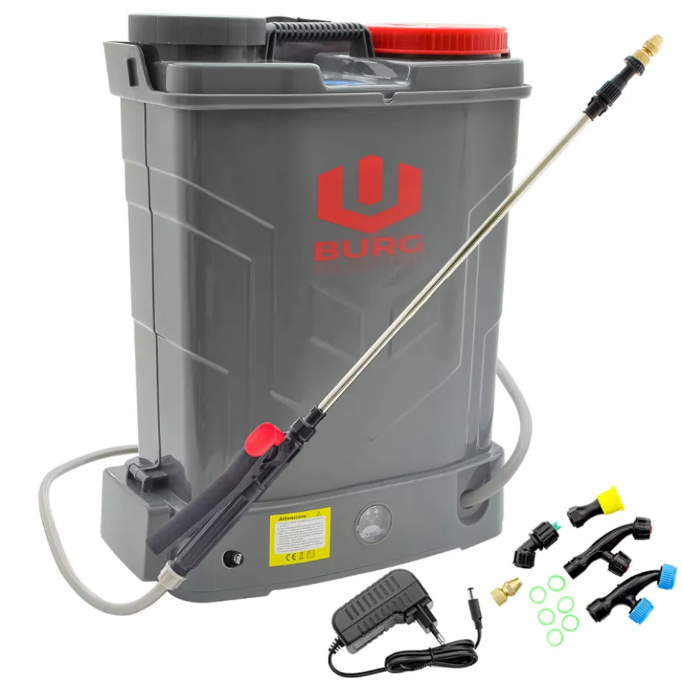 Pompa irroratrice a zaino a batteria litio BURG ECO serbatoio lt.16