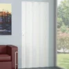 Porta a soffietto da interno cm.82 x 210 bianca con serratura e pomolo