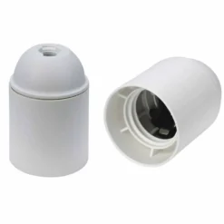 Portalampade E27 liscio bianco