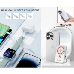 Powerbank universale 10.000 mAh con MagSafe per ricarica wireless VINCO 00020