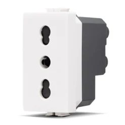 Presa bivalente italiana 2P+T 10/16 amp JOY-T3 compatibile BTICINO MATIX