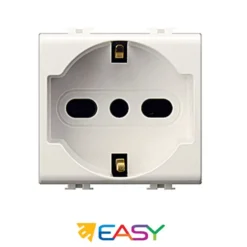 Presa di corrente schuko italiana/tedesca trivalente 2P+T 10/16amp ELETTROCANALI serie EASY compatibile Bticino Matix