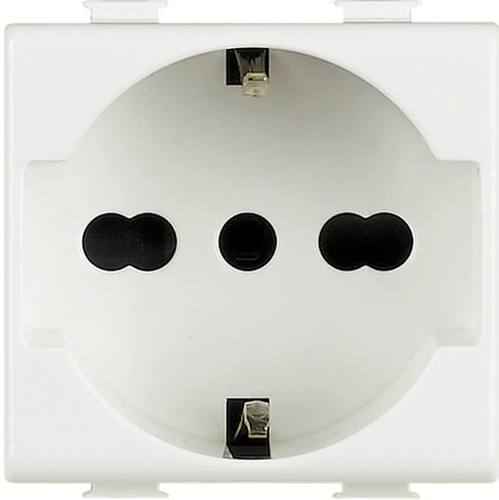 Presa standard tedesca e italiana schuko/bipasso 2P+T 10/16A BTICINO MATIX AM5440/16