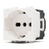 Presa trivalente schuko italiana/tedesca 2P+T 10/16 amp JOY-T3 compatibile BTICINO MATIX