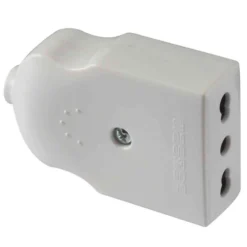 Presa volante bivalente COMPACT 2p+t 10/16 amp bianca MASTER