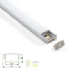Profilo canalina in alluminio a parete per strisce LED mt.2 con cover