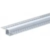 Profilo canalina in alluminio ad incasso per strisce LED mt.2 con cover