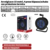 Prolunga avvolgibile avvolgicavo 4 prese bipasso/schuko cavo 3 x 1,5 mt.15 spina 16A CFG ES083