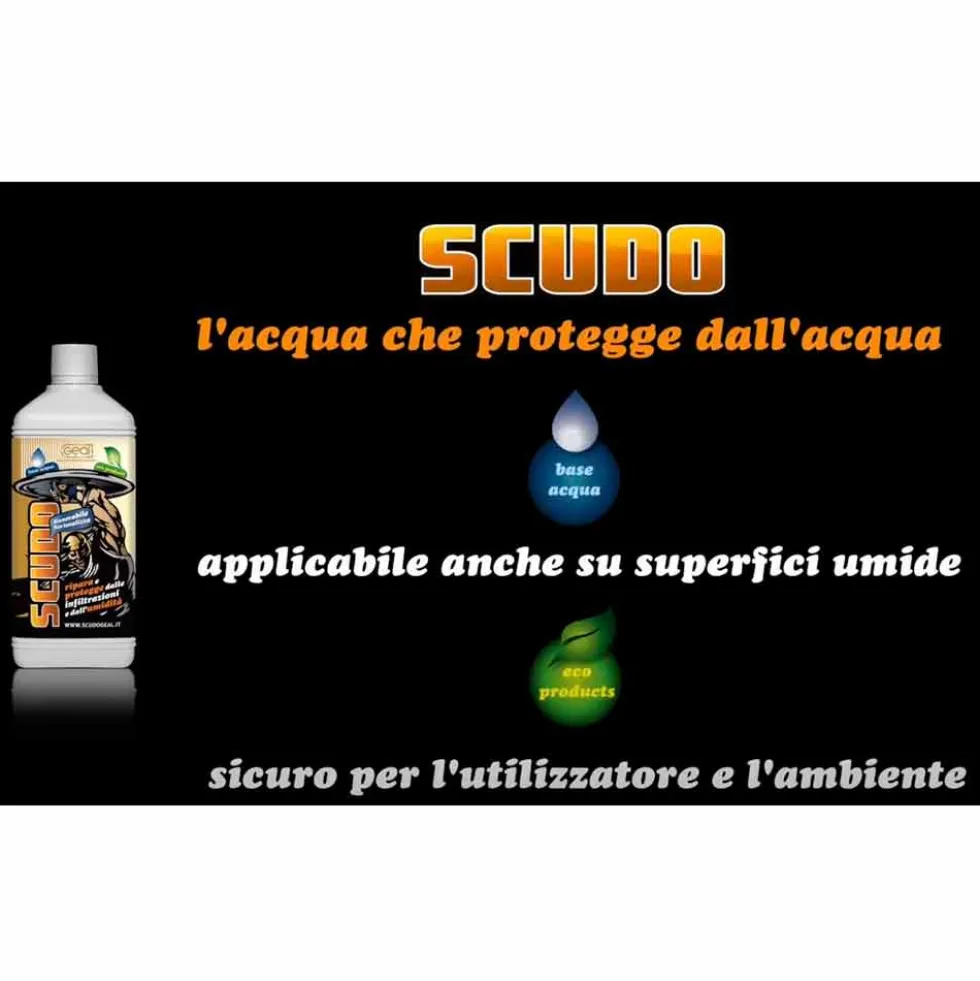 Protettivo idrorepellente nanotecnologico antinfiltrazioni per pavimenti e rivestimenti esterni GEAL SCUDO lt.1