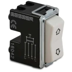 Pulsante doppio con freccette 10A 2 NO per tapparelle MASTER 16042 compatibile BTICINO MAGIC
