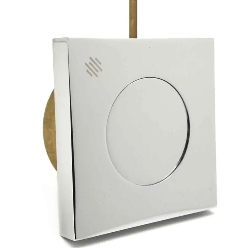Pulsante quadro stile moderno I-QUADRO LUX cromo lucido per batteria di scarico wc con tubo rame