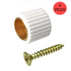 PZ.4 Reggipiano in ottone con gomma mm.12 bianco