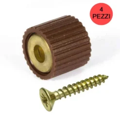 PZ.4 Reggipiano in ottone con gomma mm.12 marrone