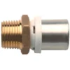 Raccordo a pressare diritto maschio 1/2" x ø16 multistrato CONEX