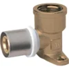 Raccordo a pressare gomito femmina con piastra 1/2" x ø16 multistrato CONEX