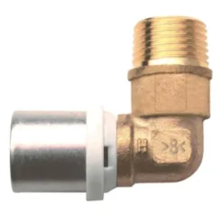 Raccordo a pressare gomito maschio 1/2" x ø16 multistrato CONEX