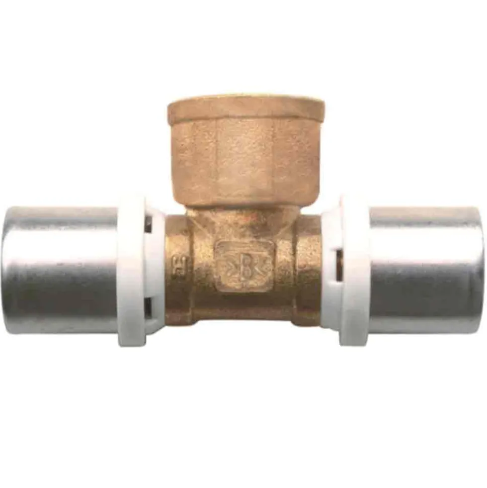 Raccordo a pressare tee con femmina 1/2" x ø16 multistrato CONEX