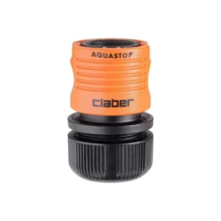 Raccordo automatico ad aggancio/sgancio rapido quick-click CLABER 8567 con acquastop per tubo 5/8"