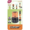 Raccordo automatico ad aggancio/sgancio rapido quick-click CLABER 8605 con acquastop per tubo 3/4"
