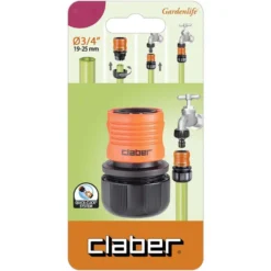 Raccordo automatico ad aggancio/sgancio rapido quick-click CLABER 8608 per tubo 3/4"