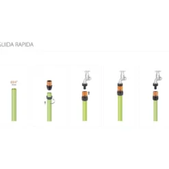 Raccordo automatico ad aggancio/sgancio rapido quick-click CLABER 8608 per tubo 3/4