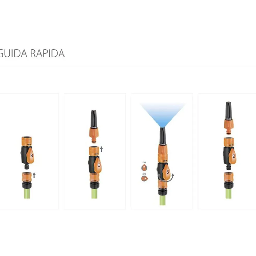 Raccordo automatico con rubinetto CLABER 8601 ad aggancio/sgancio rapido