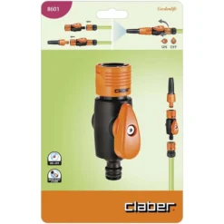 Raccordo automatico con rubinetto CLABER 8601 ad aggancio/sgancio rapido