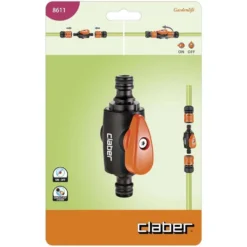 Raccordo congiunzione CLABER 8611 con rubinetto per tubo giardino