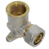 Raccordo curvo gomito femmina con flangia 1/2" x 16 per multistrato DFX