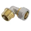 Raccordo curvo gomito maschio 1/2" x 16 per multistrato DFX