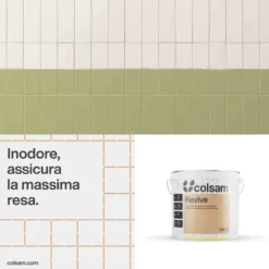 REVIVE Smalto all'acqua super resistente per piastrelle e supporti difficili lt.0,750 - 2,500 bianco e tinte di cartella