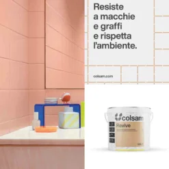 REVIVE Smalto all'acqua super resistente per piastrelle e supporti difficili lt.0,750 - 2,500 bianco e tinte di cartella