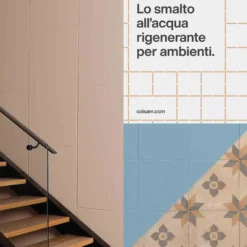 REVIVE Smalto all'acqua super resistente per piastrelle e supporti difficili lt.0,750 - 2,500 bianco e tinte di cartella