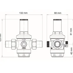 Riduttore di pressione con attacchi a bocchettone maschio 3/4" PN40 ICMA 91271AE05