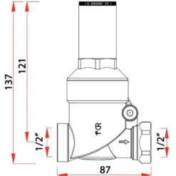 Riduttore di pressione FAR 2850/12 F.F. 1/2" PN25 senza manometro