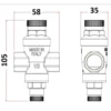 Riduttore di pressione mignon 1/2" nichelato DN15 FARG 500.1/2