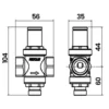 Riduttore di pressione MIGNON 1/2" PN16 con attacco manometro ICMA 91247AD06