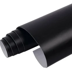 Rotolo plastica adesiva pellicola plastificata ALKOOR cm.45 x 15 mt. nero opaco