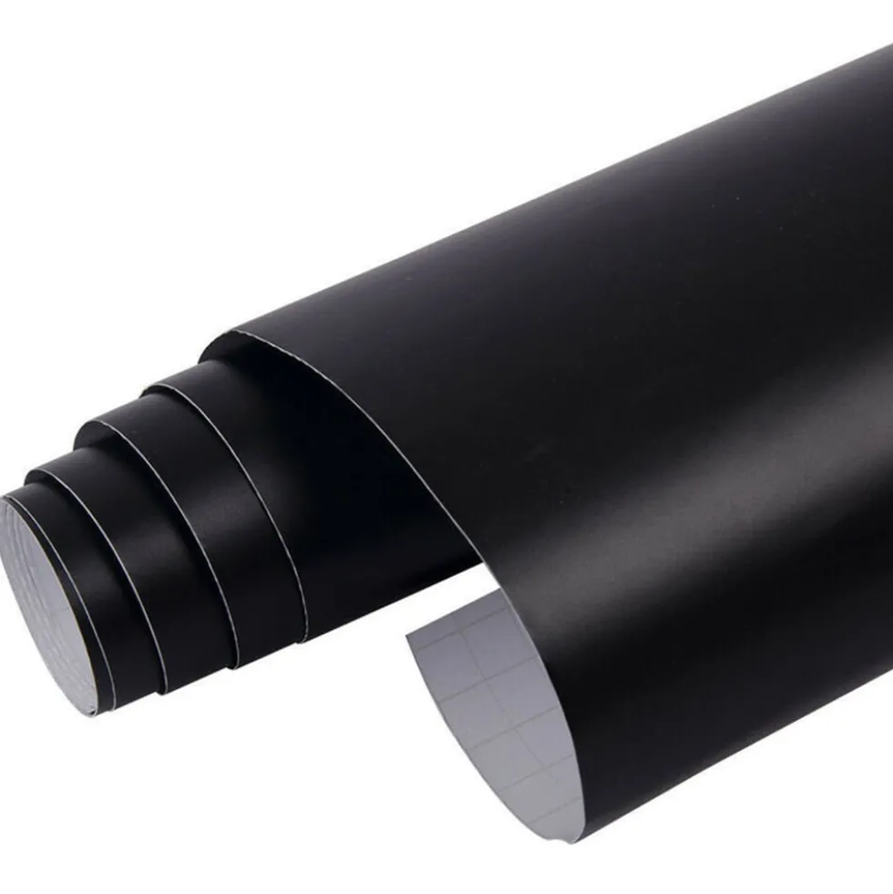 Rotolo plastica adesiva pellicola plastificata ALKOOR cm.45 x 15 mt. nero opaco