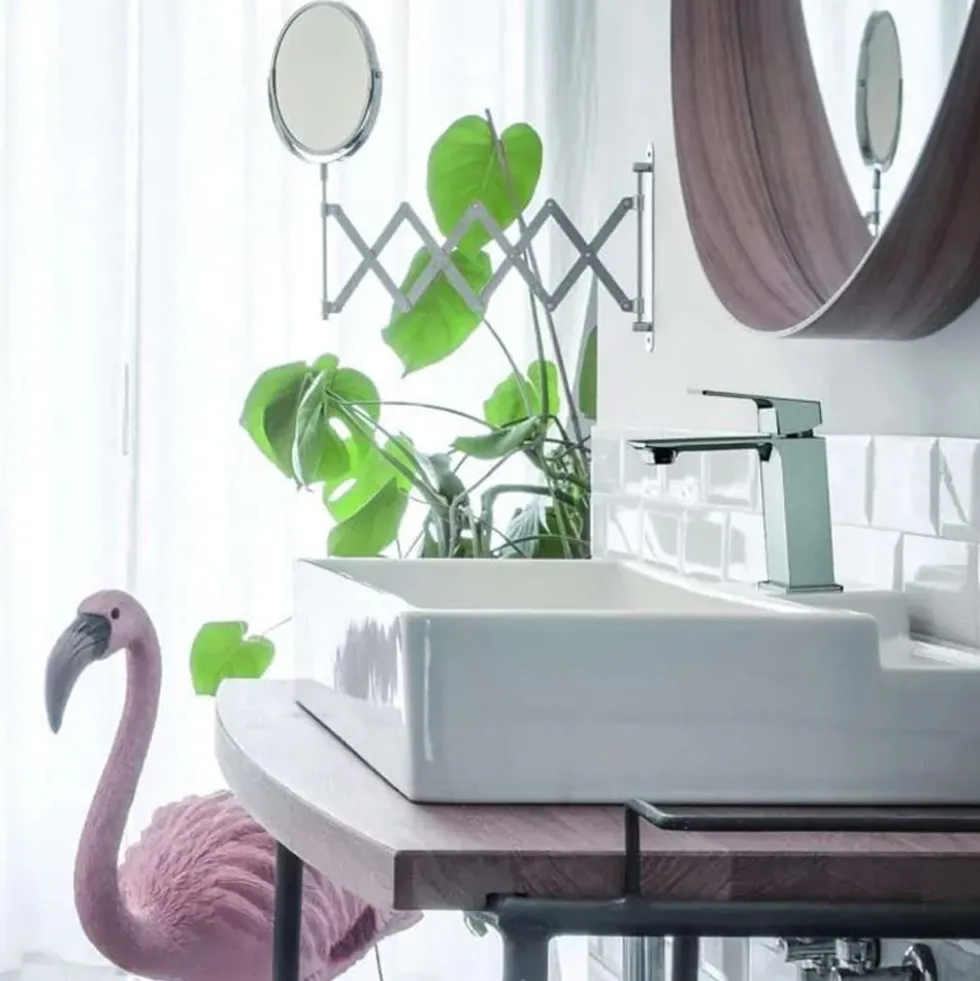 Rubinetto miscelatore lavabo lavandino MAMOLI serie BLADE cromo lucido con accessori