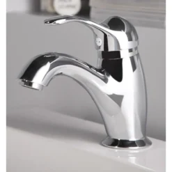 Rubinetto miscelatore lavabo lavandino OIOLI serie ARCANA cromo lucido con accessori