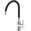 Rubinetto miscelatore lavello SNAKE canna alta in gomma flessibile nera