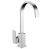 Rubinetto miscelatore lavello stile moderno cromo lucido SQUARE getto a cascata
