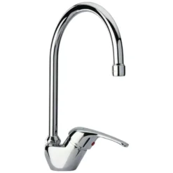Rubinetto miscelatore lavello cucina LIRA canna ombrello cromo lucido