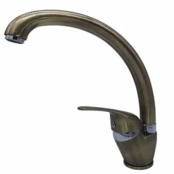 Rubinetto miscelatore monocomando lavello canna alta dorato