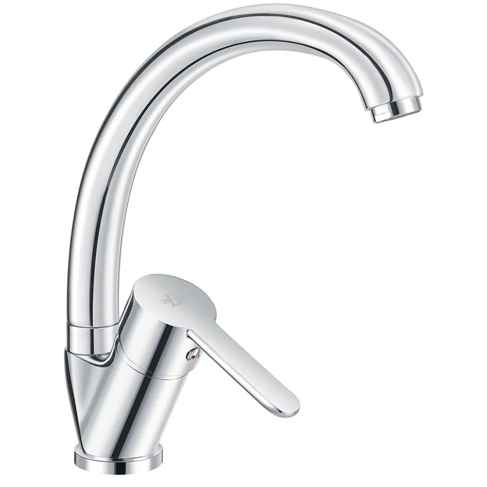 Rubinetto miscelatore monocomando lavello canna alta IOLE cromo lucido