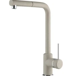 Rubinetto miscelatore monocomando lavello con doccetta estraibile ARGO serie INDIA granito avena