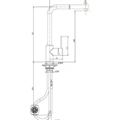 Rubinetto miscelatore monocomando lavello con doccetta estraibile ARGO serie INDIA granito avena
