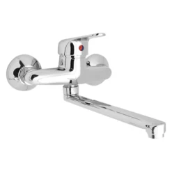 Rubinetto miscelatore monocomando lavello cucina a parete cromo lucido HYDRALL serie INES