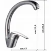 Rubinetto miscelatore monocomando lavello cucina canna alta GIUDITTA cromo lucido
